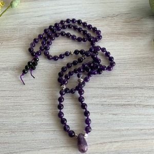 Amethyst | Tranquility | Zen Style Mala Necklace | Prayer Beads